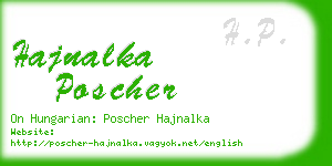 hajnalka poscher business card